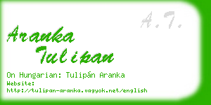 aranka tulipan business card